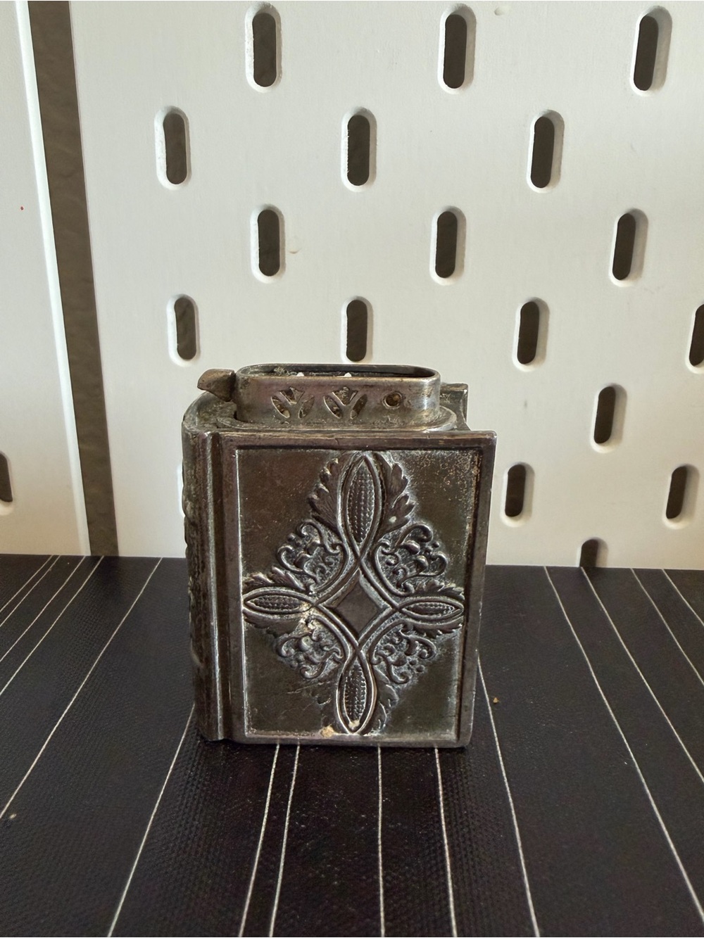 Vintage 1940s Occupied Japan Book Table Lighter Silver Tone